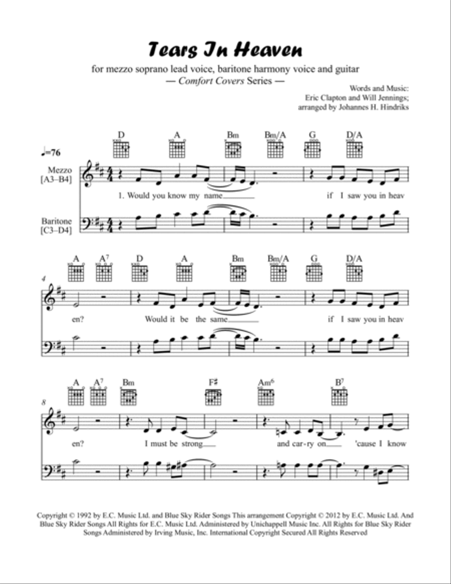 Tears In Heaven Piano scores gallery preview page 2