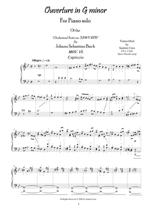 Suite (Ouverture) no.5 BWV 1070 for piano - 6 Capriccio