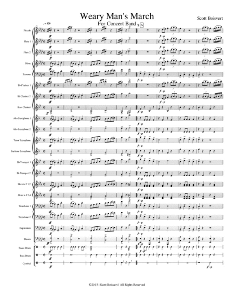 Weary Man's March Weary Man's March Concert Band scores gallery preview page 2