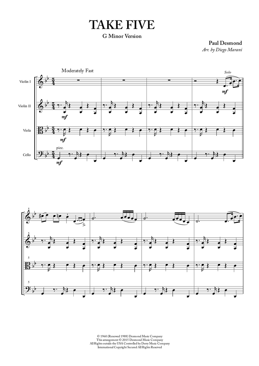 Take Five String Quartet scores gallery preview page 3