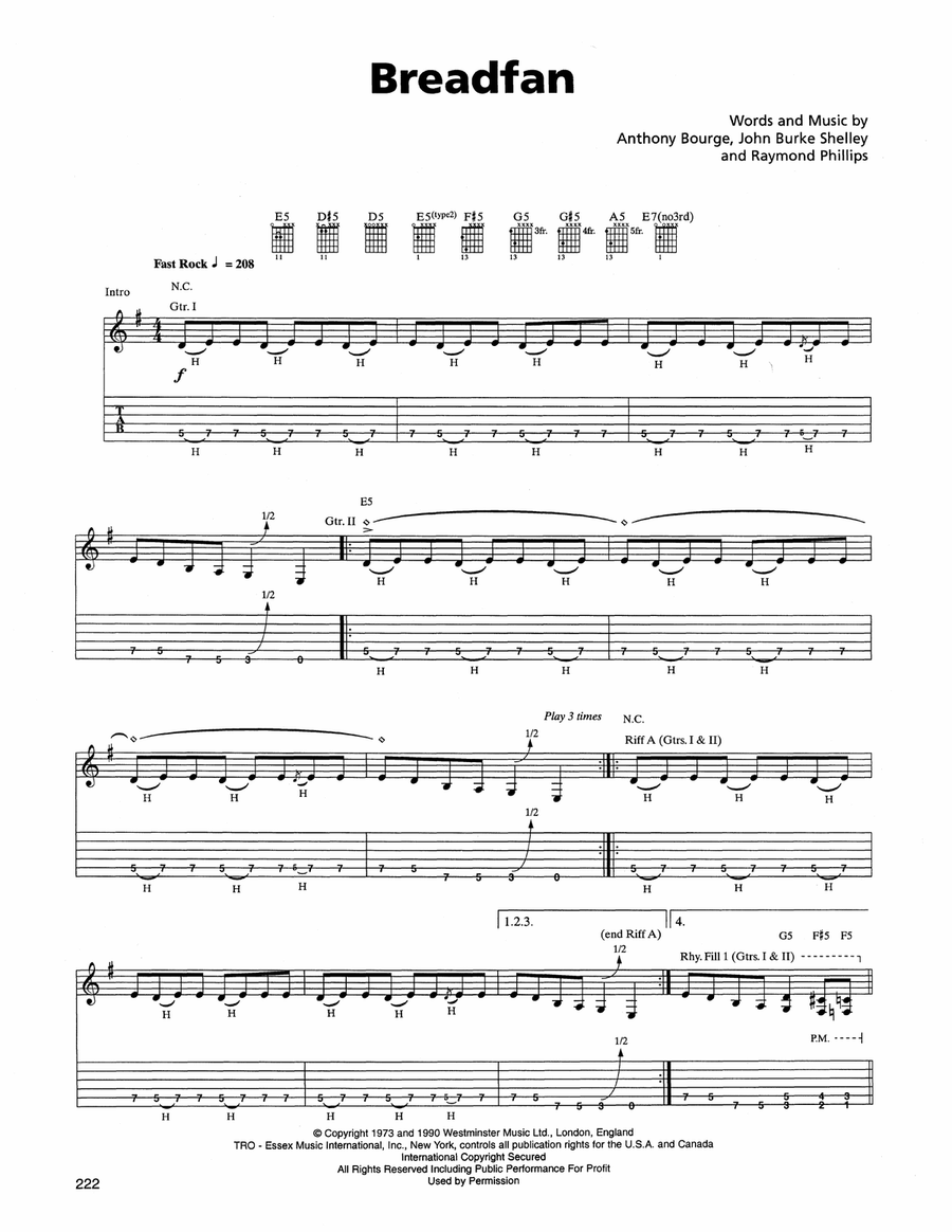 Breadfan Breadfan Acoustic Guitar scores gallery preview page 1