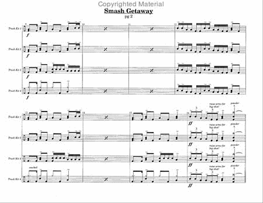 Smash Getaway Smash Getaway Percussion Ensemble scores gallery preview page 4