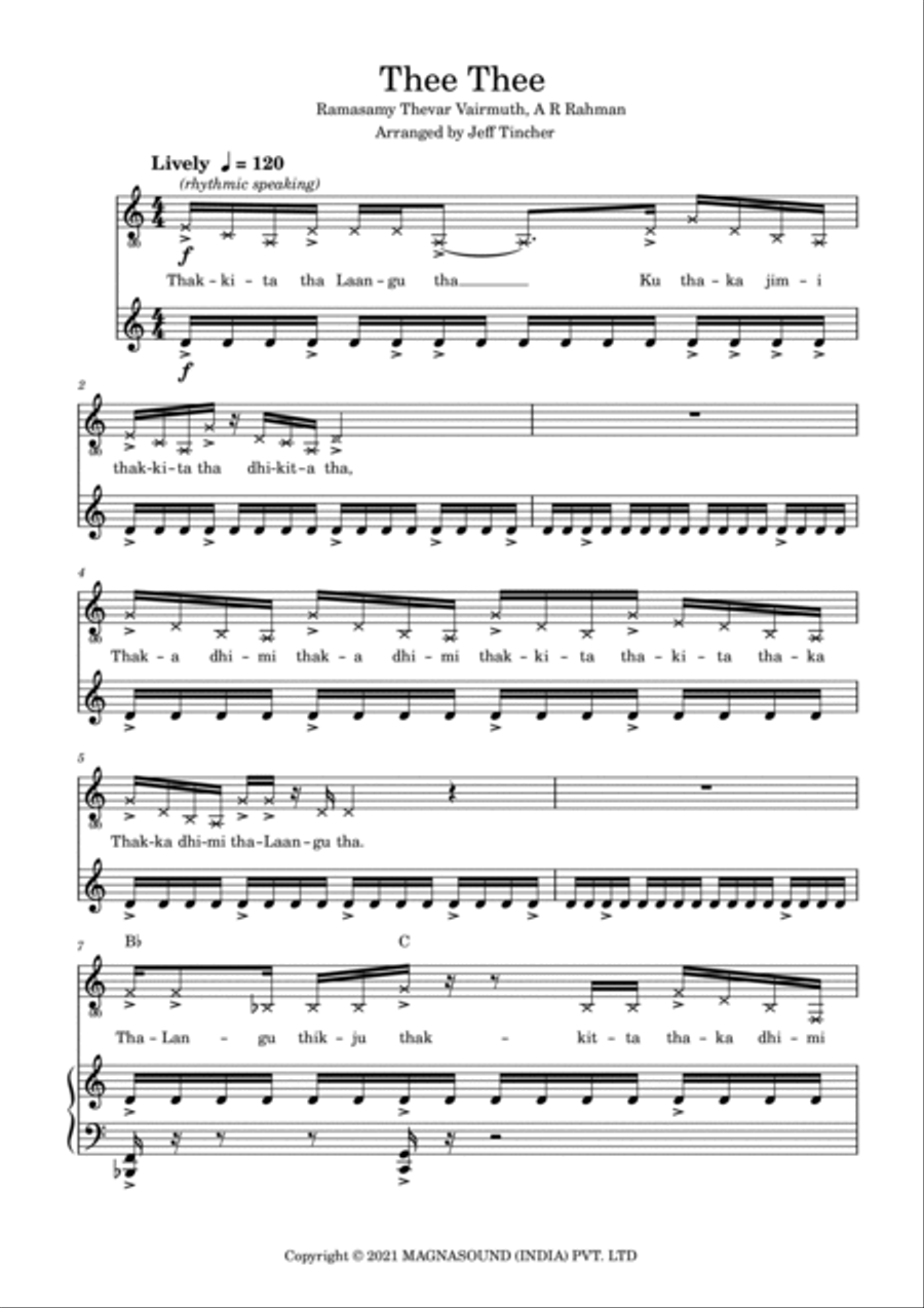 Thee Thee Thee Thee Piano, Vocal, Guitar scores gallery preview page 2