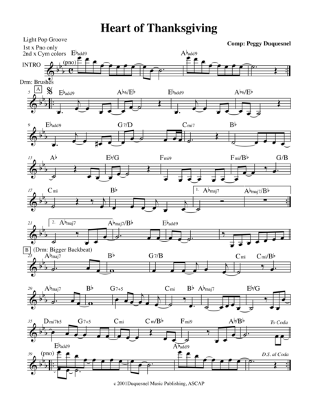 Heart of Thanksgiving (Instrumental Lead Sheet) image number null