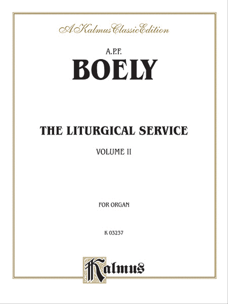 Liturgical Service, Volume II