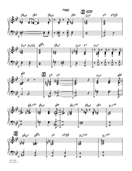 Mr. Lucky (Soprano Sax Feature) - Piano