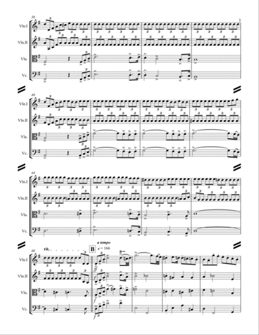 Lohengrin – Prelude to Act III (for String Quartet) String Quartet scores gallery preview page 4