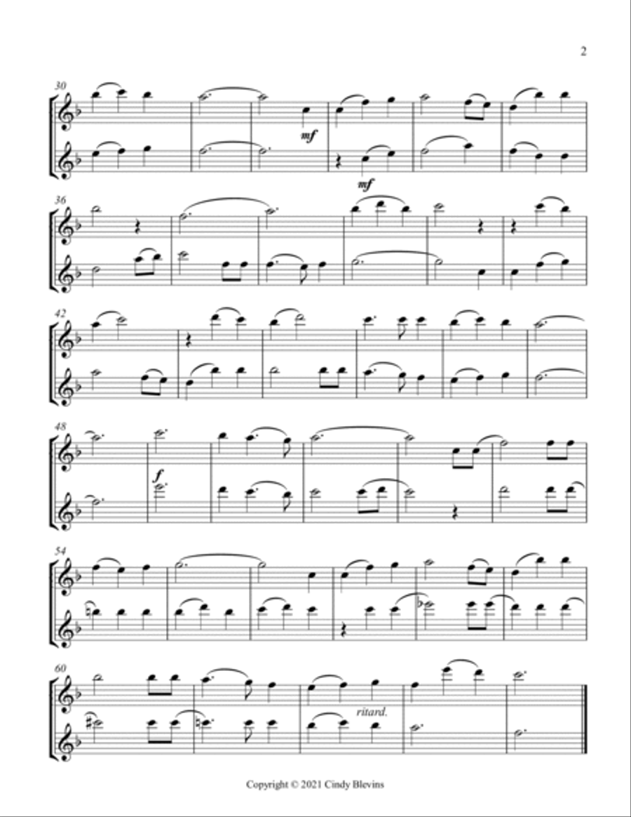 Home on the Range, Flute Duet Flute Duet scores gallery preview page 3