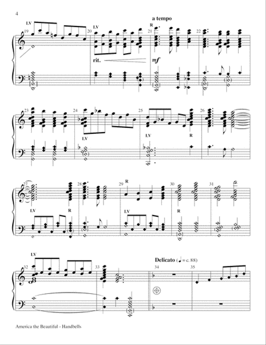 America the Beautiful 5-Octaves scores gallery preview page 4