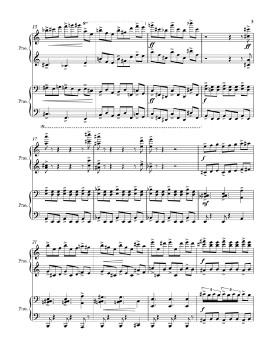The Dance of Desire 2 Pianos, 4-Hands scores gallery preview page 6