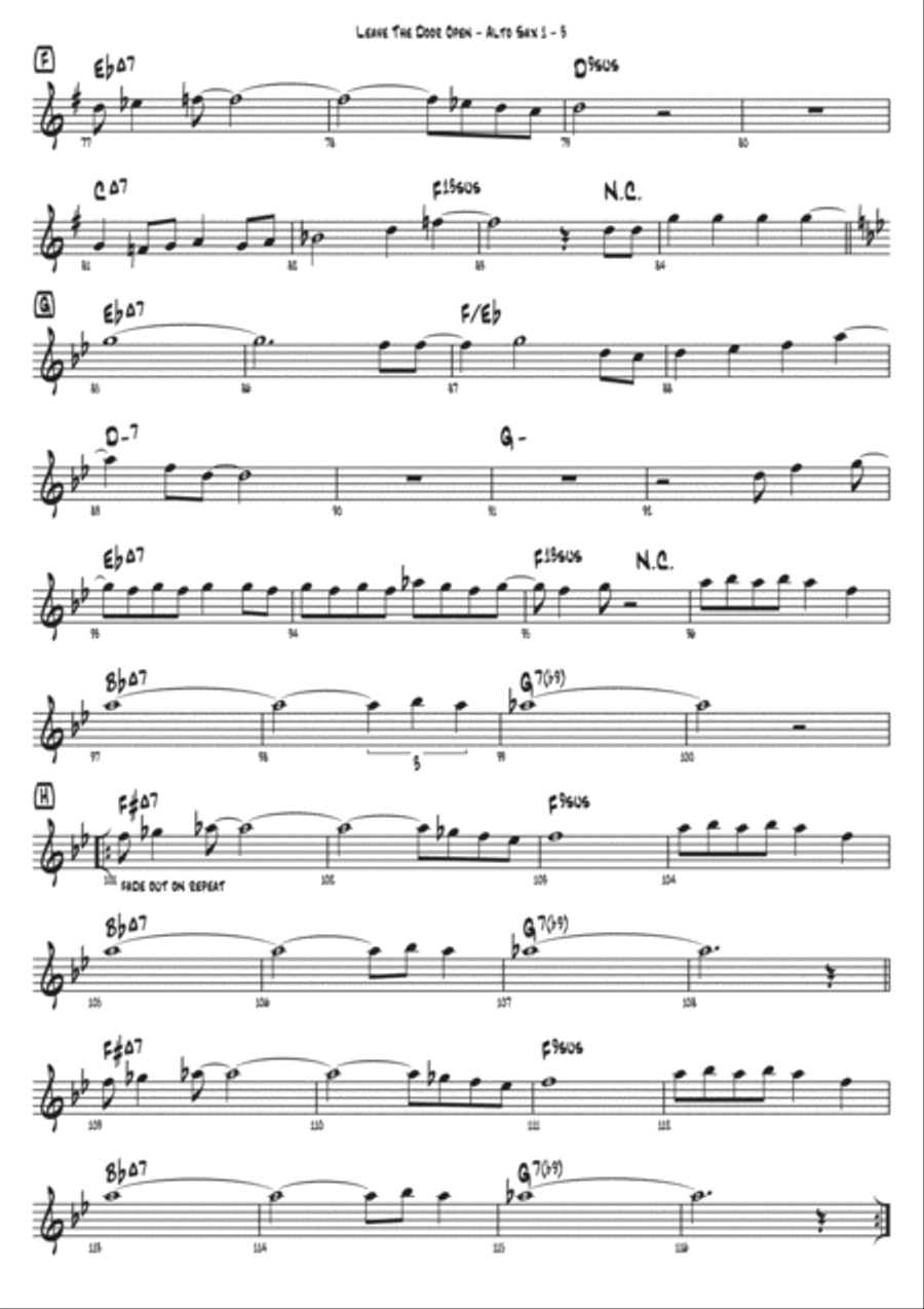 Leave The Door Open Woodwind Duet scores gallery preview page 4