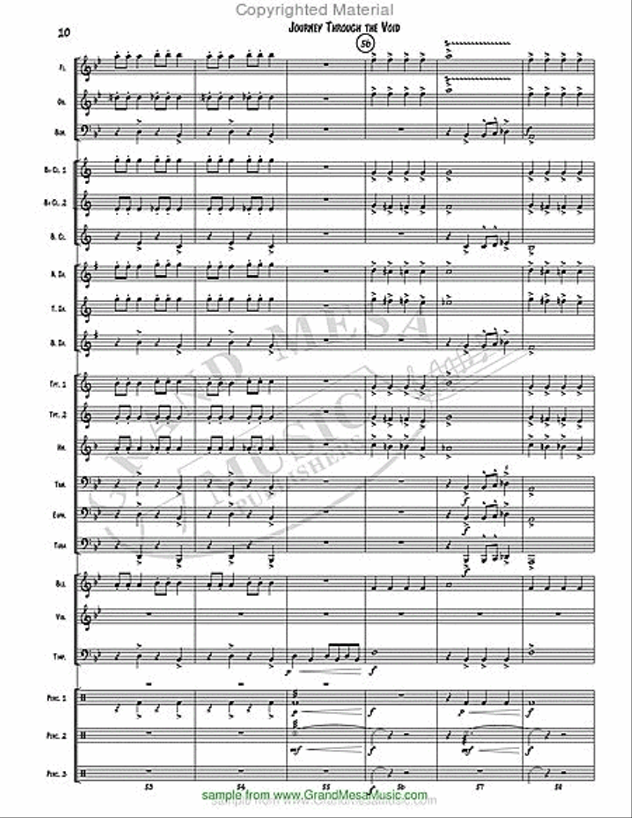 Journey Through the Void Concert Band scores gallery preview page 11