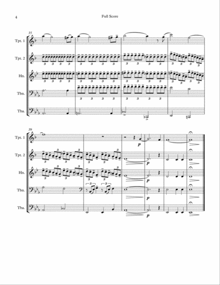 The Lord's Prayer The Lord's Prayer Brass Ensemble scores gallery preview page 4