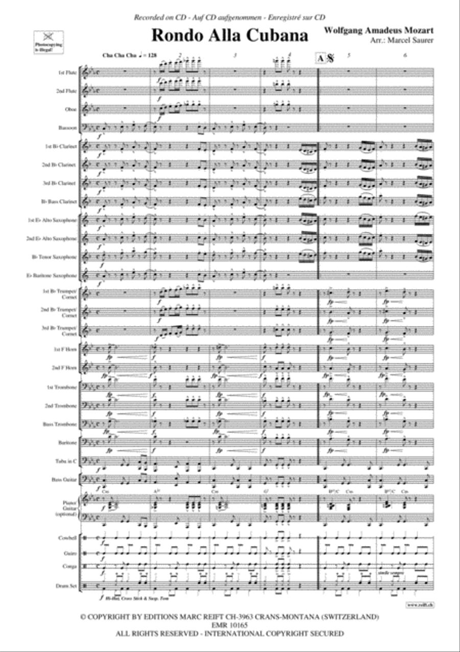 Rondo Alla Cubana Concert Band scores gallery preview page 4