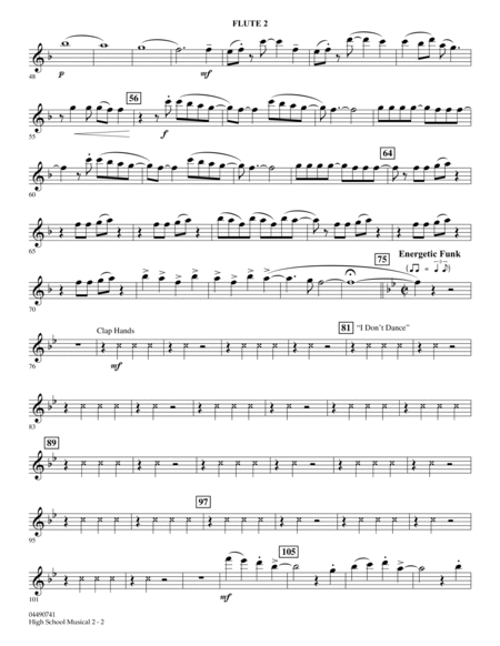 High School Musical 2 - Flute 2
