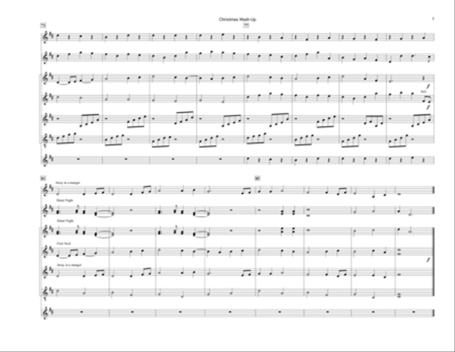 Christmas Mash-up For Percussion Ensemble Percussion Ensemble scores gallery preview page 5