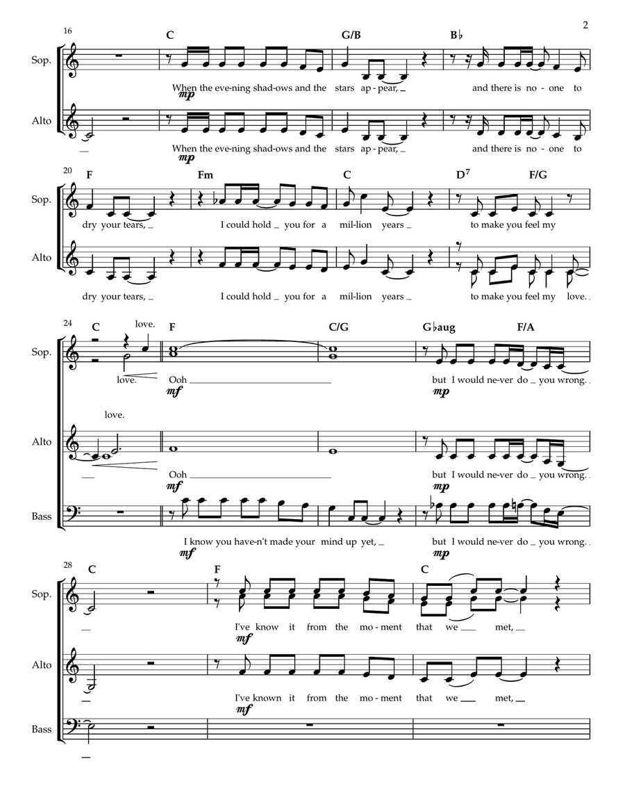 Make You Feel My Love A Cappella scores gallery preview page 3
