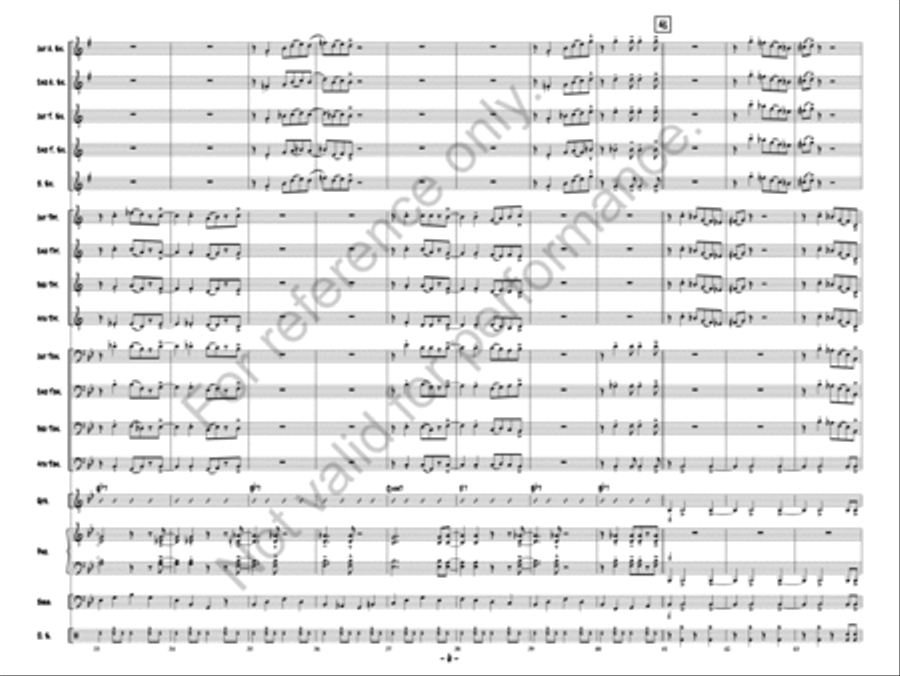 The Answer Is In The Blues! Jazz Ensemble scores gallery preview page 5