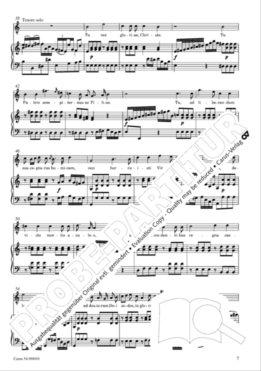 Te Deum in C 4-Part scores gallery preview page 8