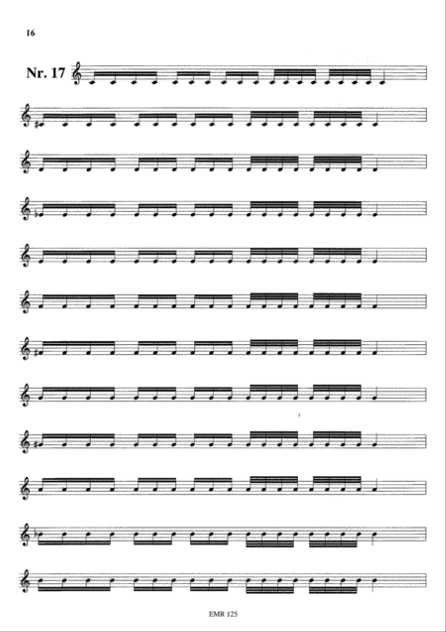 Einblasubungen / Mise en train / Warm-ups Horn scores gallery preview page 9