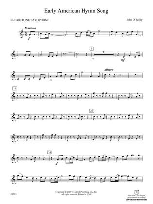 Early American Hymn Song: E-flat Baritone Saxophone