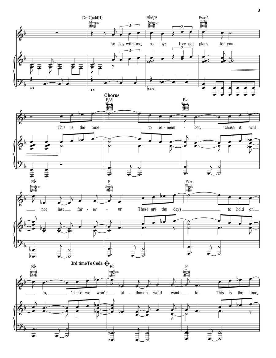This Is The Time Piano, Vocal, Guitar scores gallery preview page 3