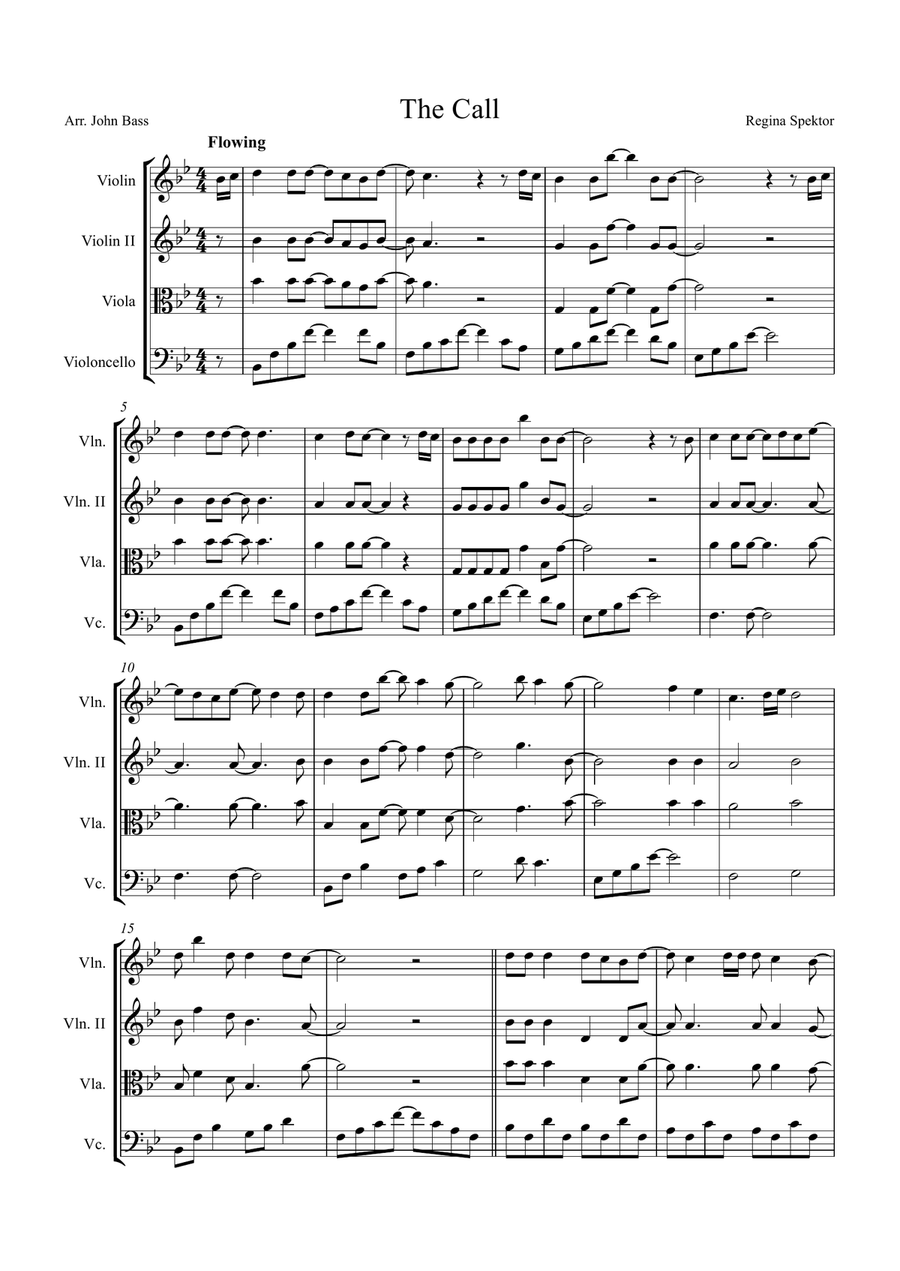 The Call String Quartet scores gallery preview page 1