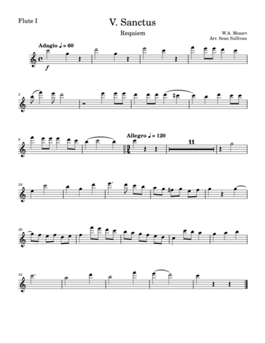 Sanctus Woodwind Quintet scores gallery preview page 5