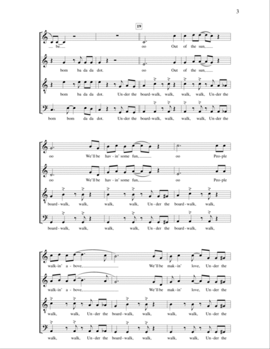 Under The Boardwalk Under The Boardwalk 4-Part scores gallery preview page 3