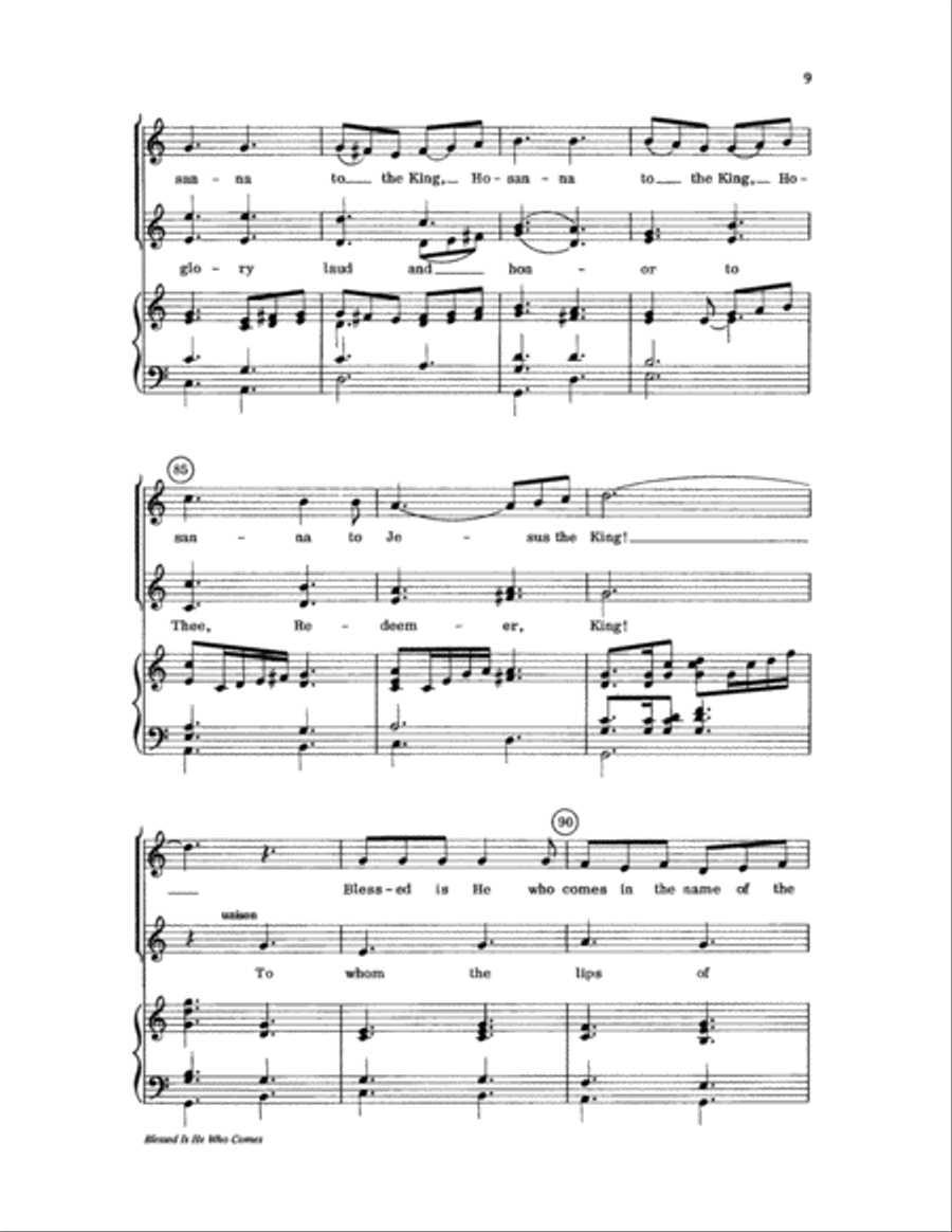 Blessed Is He Who Comes Choir scores gallery preview page 9