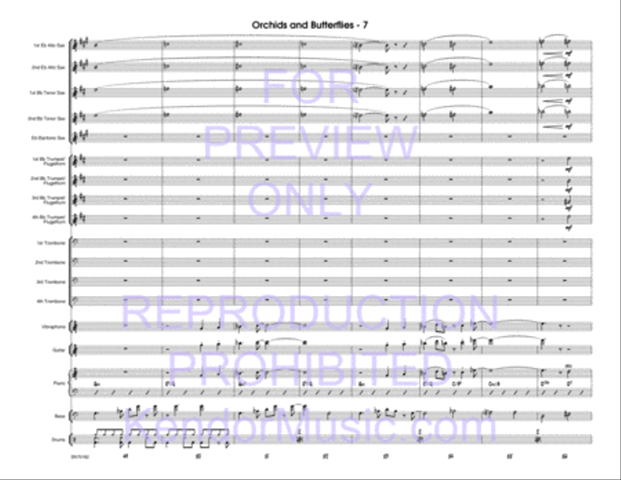 Orchids And Butterflies (Full Score) Jazz Ensemble scores gallery preview page 8