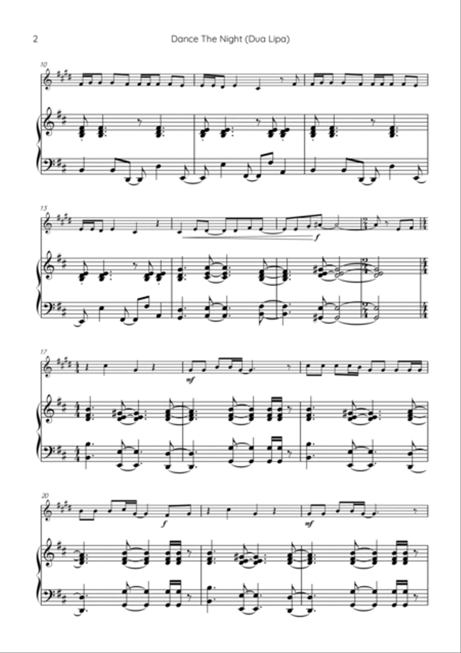 Dance The Night B-Flat Trumpet scores gallery preview page 2