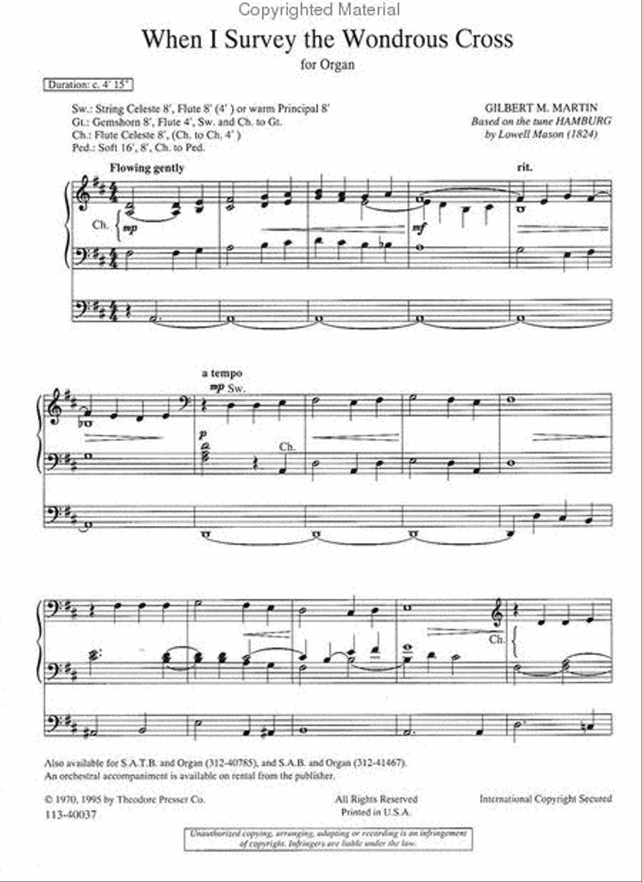 When I Survey the Wondrous Cross Chamber Music scores gallery preview page 2