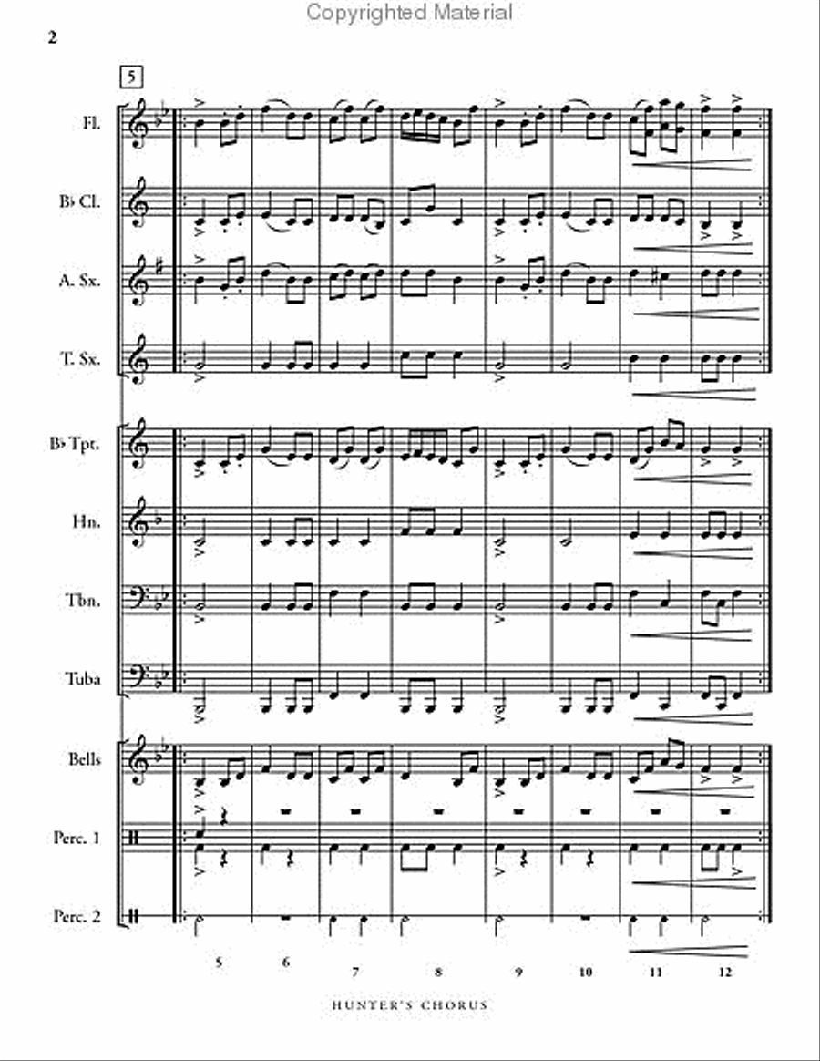 Hunter's Chorus Choir scores gallery preview page 3
