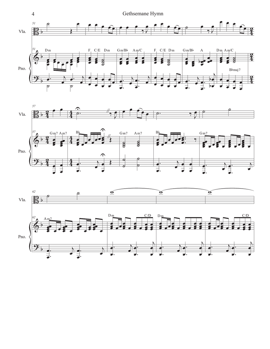 Gethsemane Hymn Viola scores gallery preview page 4