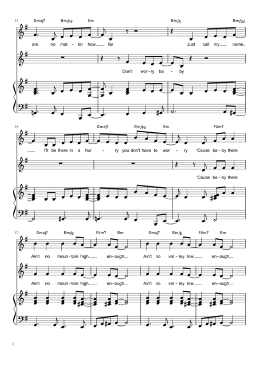 Ain't No Mountain High Enough Voice scores gallery preview page 2