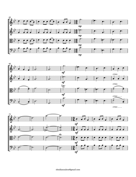Christmas for String Quartet: Carol of the Bells image number null