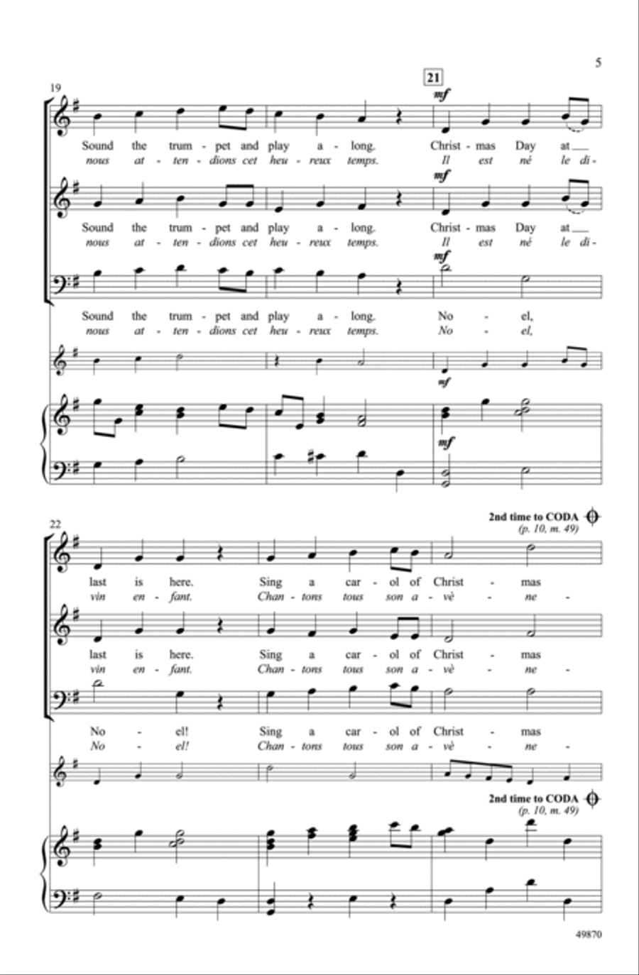 French Carol Duet Choir scores gallery preview page 4