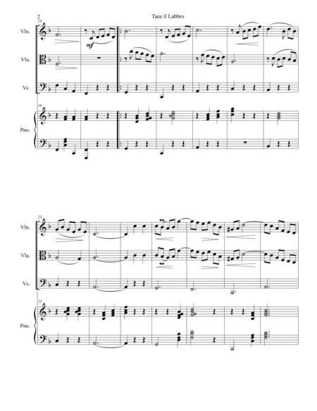 Franz Lehar - Tace il Labbro from "The Merry Widow" arr. for piano quartet (score and parts)