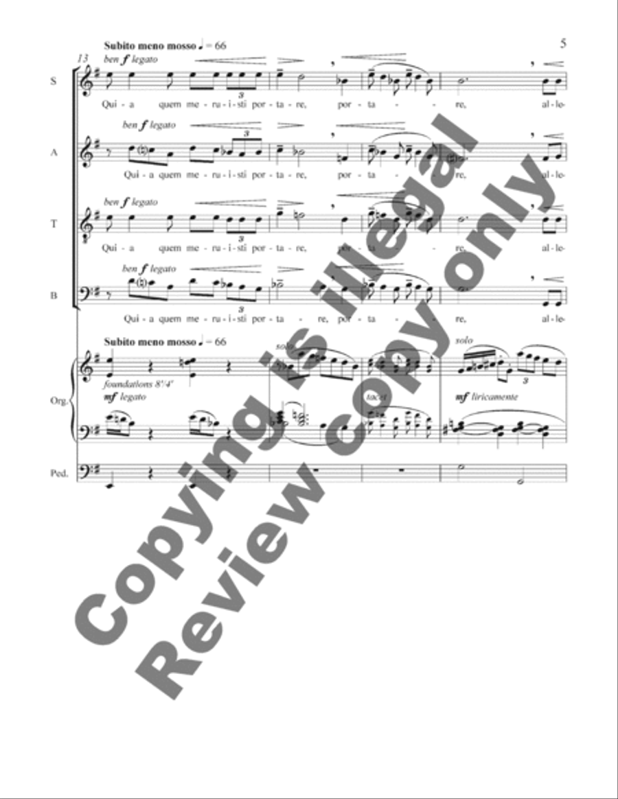 Regina coeli, laetare Regina coeli, laetare 4-Part scores gallery preview page 5
