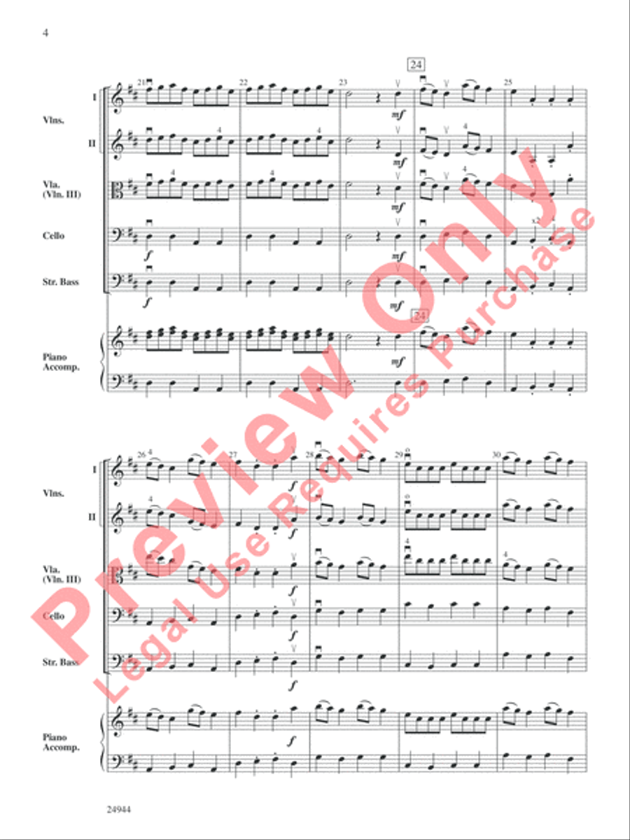 Concerto in D String Orchestra scores gallery preview page 5