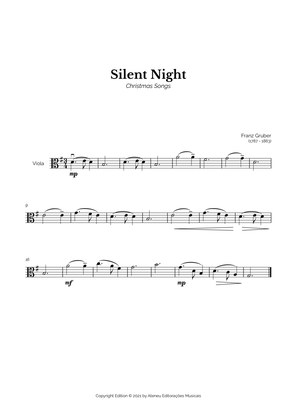Silent Night for Easy Viola Solo