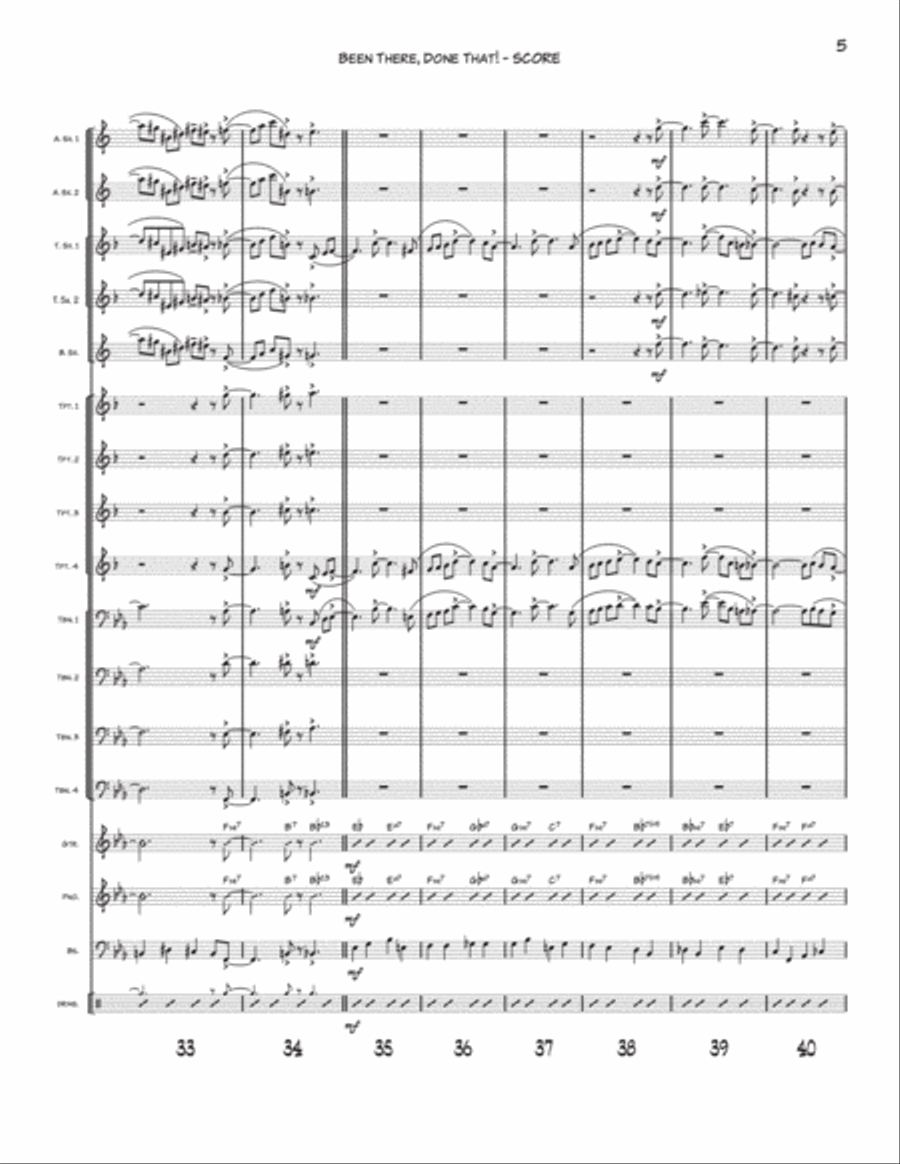 Been There, Done That! Jazz Ensemble scores gallery preview page 5
