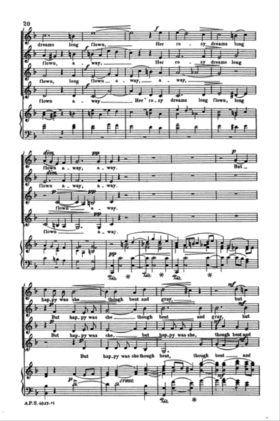 The Rose of Avontown, Op. 30 SSAA scores gallery preview page 20
