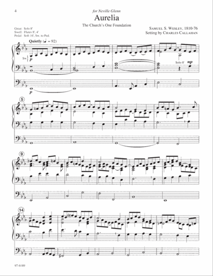 Six Meditations on English Hymn Tunes for Organ Organ Solo scores gallery preview page 3