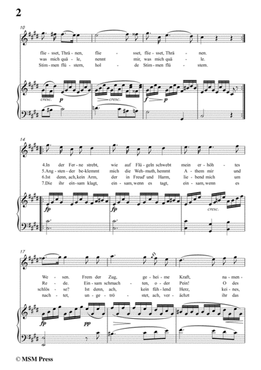 Schubert-Das Sehnen,Op.172 No.4,in c sharp minor,for Voice&Piano image number null