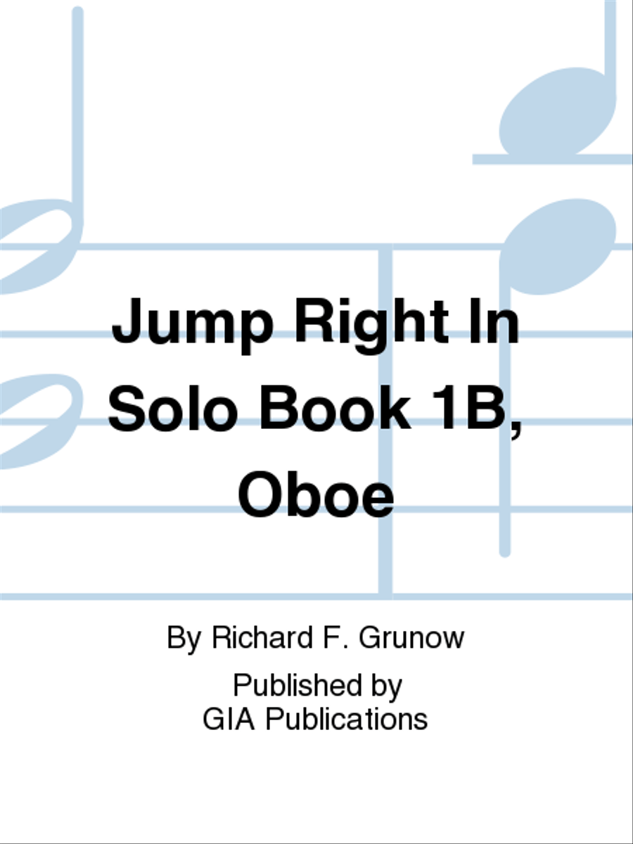 Jump Right In: Solo Book 1B - Oboe Concert Band Methods scores gallery preview page 1