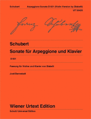 Book cover for Sonate für Arpeggione und Klavier D 821