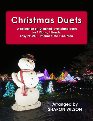Book cover for Christmas Duets (A Collection of 10 Easy Piano Duets for 1 Piano, 4 Hands)