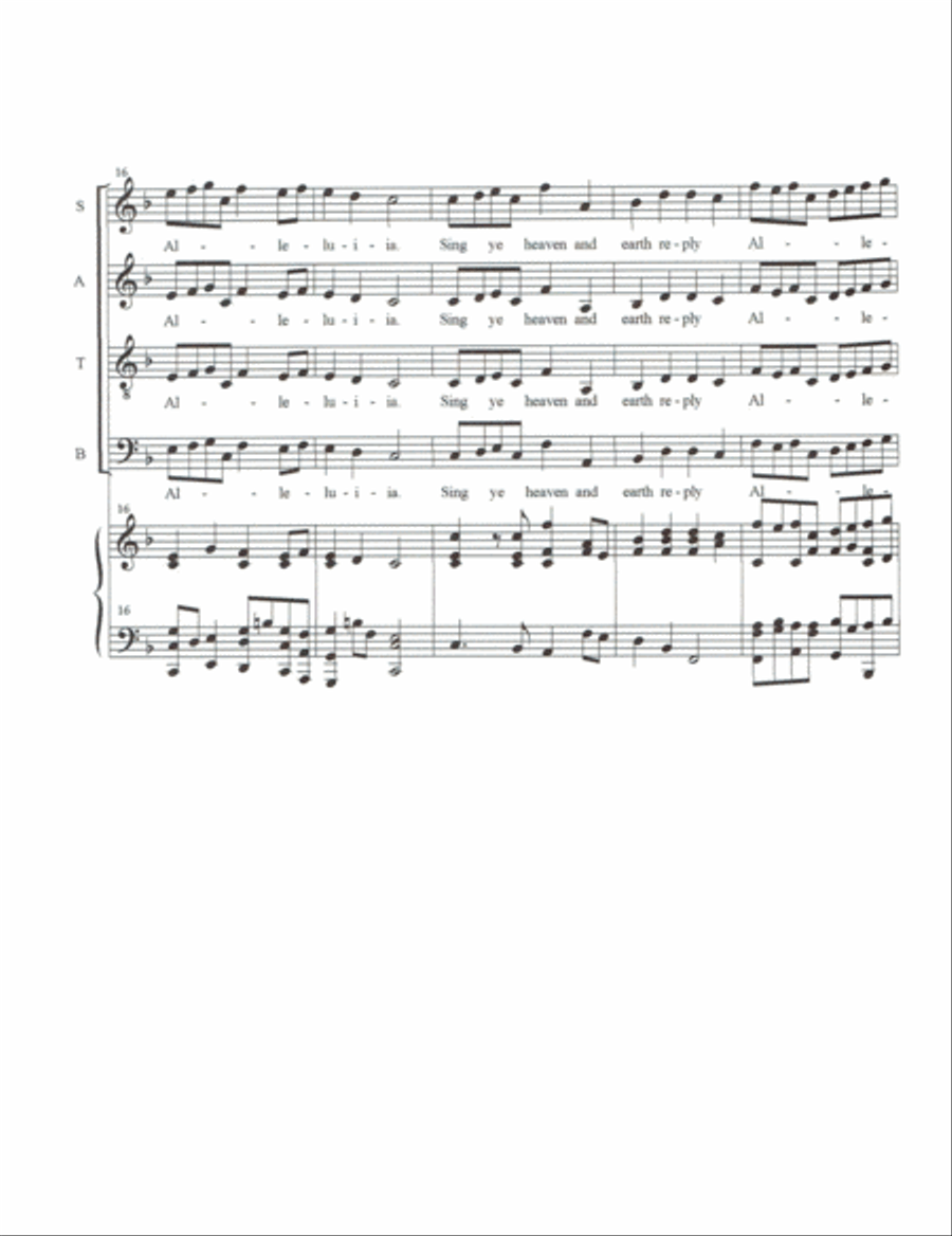 Christ the Lord Is Risen Today 4-Part scores gallery preview page 4